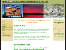 Tablet Screenshot of oldstoneysresort.com